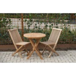 Livingfurn - Tuinstoel - Folding Chair - 45x45x75 Cm - Teakhout -Leenbakker Winkel b90d67e554f24585b8e530e93162372d