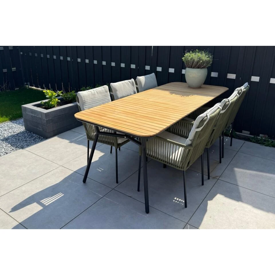 VDG Bella Tuintafel - Teakhout - 220x95 Cm 3 VDG Bella Tuintafel - Teakhout - 220x95 Cm - Afbeelding 3