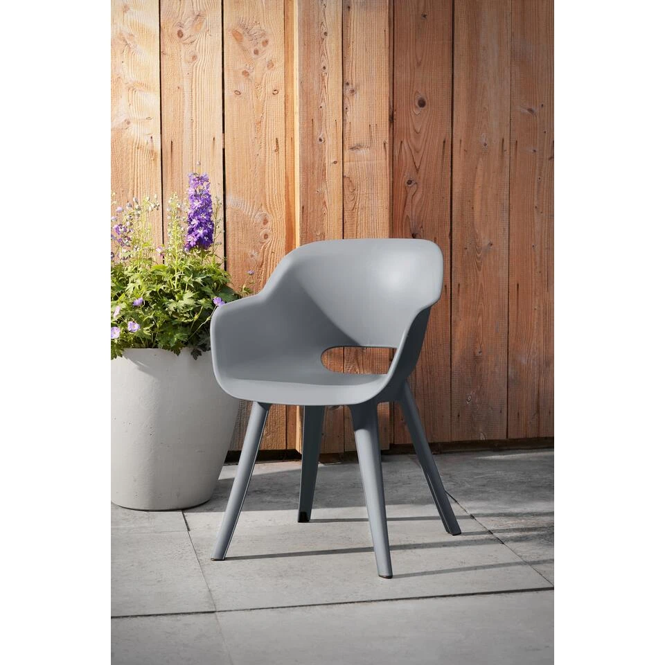 Keter Akola Tuinstoelen - 2 Stuks - 56,5x55x80cm - Grijs 5 Keter Akola Tuinstoelen - 2 Stuks - 56,5x55x80cm - Grijs - Afbeelding 5