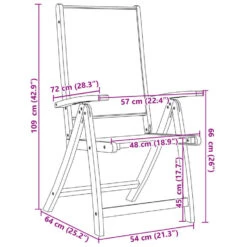 VidaXL - Tuinstoelen - Inklapbaar - Massief Acaciahout En Textileen - 4 Stuks -Leenbakker Winkel bc53961d3df84a6a882b80a37143719c