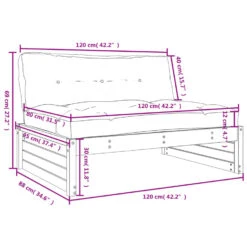 VidaXL - Middenbank - Bruin - Grenenhout - 120x80 Cm -Leenbakker Winkel bca4cd602ecb4f4ab6b10b3667f9729f