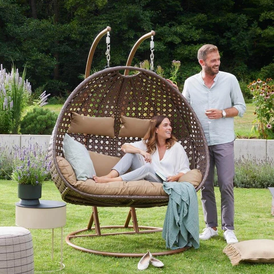 Merkloos HOME DELUXE Hangstoel Bruin Puur 3 Merkloos HOME DELUXE Hangstoel Bruin Puur - Afbeelding 3