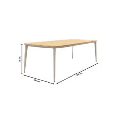 Vdgarde Premium Alaska Tuintafel - Teak/alu - Mokka- 240x100 Cm -Leenbakker Winkel bcf18dcb43ce41508b364110d794299b