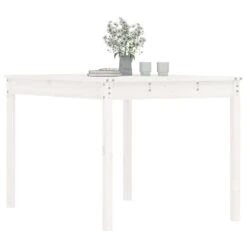 VidaXL - Tuintafel - Wit - Grenenhout - 121 X 82.5 X 76 Cm -Leenbakker Winkel bd991b373cb14f0dbdb764d27bb2c4d0