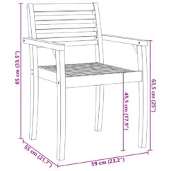 VidaXL - Tuinstoelen - Bruin - Acaciahout - 4 Stuks - 59x55x85 Cm -Leenbakker Winkel be93327689e945c99e70be41032c9958