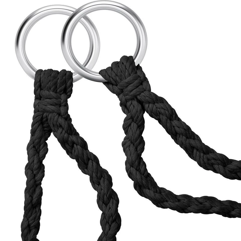 Tectake Hangstoel Grazia, Zwart 4 Tectake Hangstoel Grazia, Zwart - Afbeelding 4