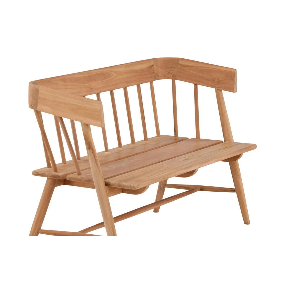 Fjôrd Tuinbank Naturel Teakhout - 132x132x85cm - Split 7 Fjôrd Tuinbank Naturel Teakhout - 132x132x85cm - Split - Afbeelding 7