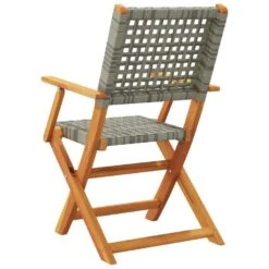 VidaXL - Tuinstoelen - Grijs - Massief Acaciahout En Poly Rattan - 2 Stuks -Leenbakker Winkel c3180d42bd9e4dd58d9fb97e52615e8f