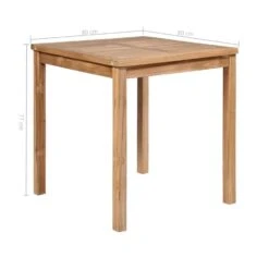 VidaXL Tuintafel 80x80x77 Cm Massief Teakhout -Leenbakker Winkel c476c373fcb447a09ef574e7ad23ec3b