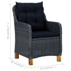 VidaXL - Tuinstoelen - Grijs - Poly Rattan - 2 Stuks - Met Kussens -Leenbakker Winkel c4aa0450533b4bbaa808c8caf3732b88