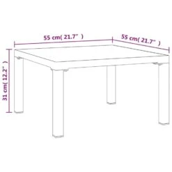 VidaXL - Tuintafel - Grijs - DPC En Staal - 55 X 55 X 31 Cm 11 VidaXL - Tuintafel - Grijs - DPC En Staal - 55 X 55 X 31 Cm -Leenbakker Winkel c600f2ed09a043c2a23a23ddcb04a6a9