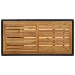 VidaXL Bartafel Met Opbergrek 120x60x110 Cm Poly Rattan Zwart -Leenbakker Winkel c75b76b7237c4d50ab63797b332458d9