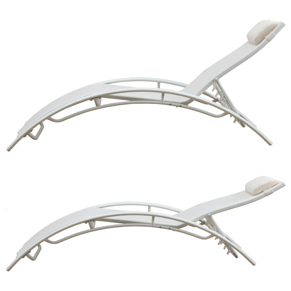 Happy Garden Transat GALAPAGOS - Wit - Aluminium 3 Happy Garden Transat GALAPAGOS - Wit - Aluminium - Afbeelding 3