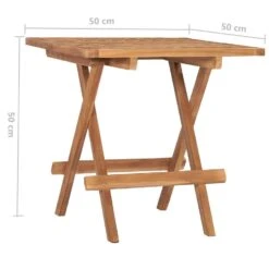 VidaXL - Tuintafel Inklapbaar - Bruin - Massief Teakhout - 50x50x50 Cm -Leenbakker Winkel c90db62ff4954b9282e33b3be6f30753