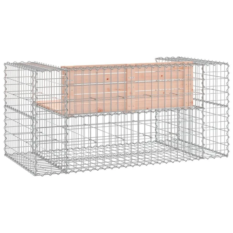VidaXL - Tuintbank Schanskorfontwerp - Massief Douglashout - 143x71x65.5 Cm 5 VidaXL - Tuintbank Schanskorfontwerp - Massief Douglashout - 143x71x65.5 Cm - Afbeelding 5