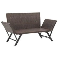 VidaXL Tuinbank Met Kussens 176 Cm Poly Rattan Bruin -Leenbakker Winkel cb1810c39a524fc3892161c8aa5cd008
