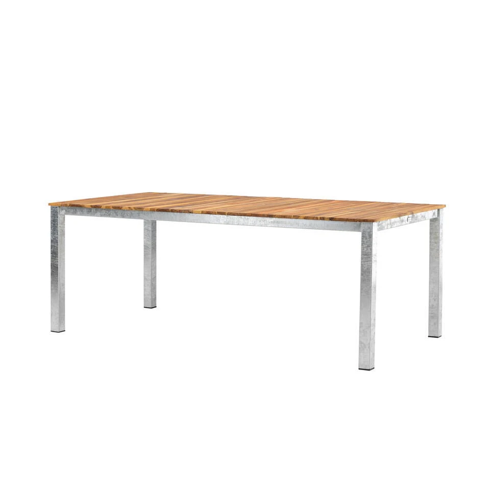 Fjôrd Tuintafel Acaciahout/Metaal - 200x100x74cm - Zenia 8 Fjôrd Tuintafel Acaciahout/Metaal - 200x100x74cm - Zenia - Afbeelding 8
