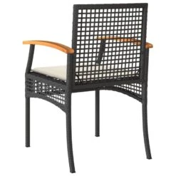VidaXL - Tuinstoelen - Zwart - Poly Rattan En Acaciahout - 4 Stuks - Met Kussens -Leenbakker Winkel cc9915a44f254ba6bdf942c8b44595e6