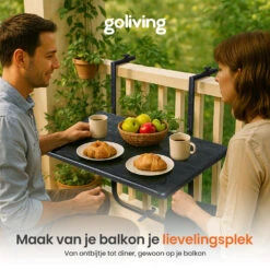 Goliving Balkontafel - Inklapbaar - Hangend - 60 X 40 Cm - Hoogteverstelbaar -Leenbakker Winkel ce233b44f656465d85c298a5cc9920e9