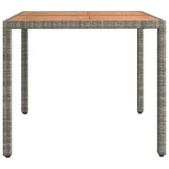 VidaXL - Tuintafel Met Houten Blad - Grijs - Poly Rattan En Acaciahout -Leenbakker Winkel cea0af97dadb4f4bae6521e82e622340