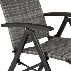 Tectake Wicker Tuinstoel Opklapbaar Met Aluminium Frame En Voetsteun, Grijs -Leenbakker Winkel cf1f7c48475f47aeb52f8b263c0f651a
