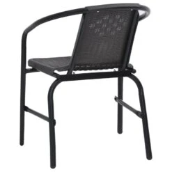 VidaXL - Tuinstoelen - 110 Kg - Zwart - Rattan En Staal - 4 Stuks -Leenbakker Winkel cf555e45b93f46febabcac6a804d4e04