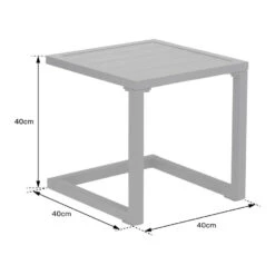 Happy Garden Bijzettafel BARBADOS - Grijs - Aluminium -Leenbakker Winkel cfd2eed175c24e9a9781808d768c7ec5