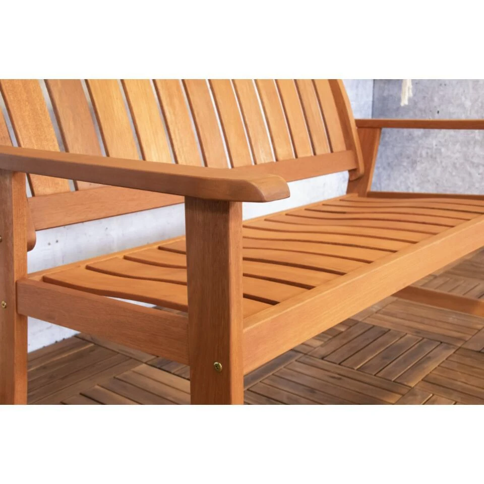 Merkloos Sens-Line - California Tuinbank - 120cm - Hout 2 Merkloos Sens-Line - California Tuinbank - 120cm - Hout - Afbeelding 2