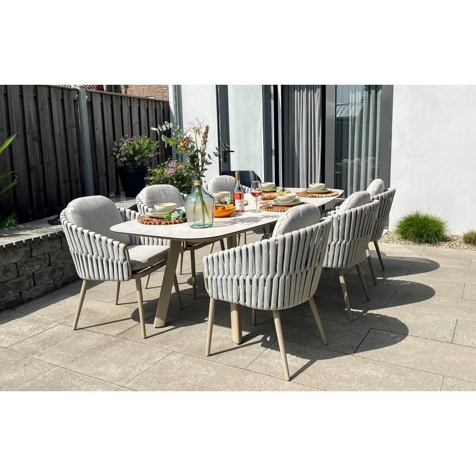 Taste Manolo Tuintafel 240x103 Cm. - Deens Ovaal - Latte 6 Taste Manolo Tuintafel 240x103 Cm. - Deens Ovaal - Latte - Afbeelding 6