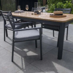 Giga Meubel Stapelbare Tuinstoel Aluminium Antraciet - Zithoogte 43cm - Stoel -Leenbakker Winkel d2faa634889a4e9894ab965a8218d784