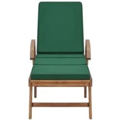 VidaXL Ligbed Met Kussen Massief Teakhout Groen -Leenbakker Winkel d3df1fac64674efebc413ba01b1ed105
