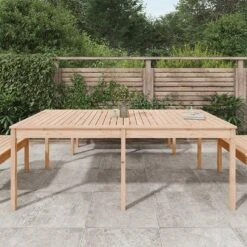 VidaXL - Tuintafel - Bruin - Massief Grenenhout - 203.5 X 100 X 76 Cm -Leenbakker Winkel d4419eea2d7f4456830e92ee9658b6fb