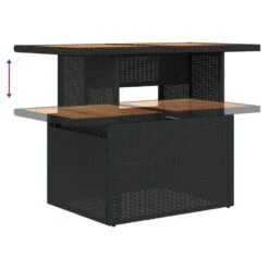 VidaXL - Tuintafel - Zwart - Poly Rattan En Acaciahout - 100x55x73 Cm -Leenbakker Winkel d4ed9c37241344f4a486fefbe89d2938