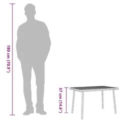 VidaXL - Tuin Salontafel - Bruin - Poly Rattan - 60 X 40 X 37 Cm -Leenbakker Winkel d5e2ae92c3984523bfda2991f74dc75a