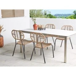 PRATELLO - Tuinstoel Set Van 4 - Naturel - PE Rotan 14 PRATELLO - Tuinstoel Set Van 4 - Naturel - PE Rotan -Leenbakker Winkel d68171c57d84401d9b9f80e3d9651810