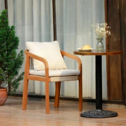 Set Van 2 Stoelen Voor Binnen En Buiten Van Massief Hout Beige Stof -Leenbakker Winkel d6d5486178494068a17ad9617330c9b4