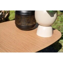 Leon Bijzettafel - Aluminium - Carbon Black -light Teak Look-50x50 Cm 6 Leon Bijzettafel - Aluminium - Carbon Black -light Teak Look-50x50 Cm -Leenbakker Winkel d721added62b41d9a34e05128348c2d9