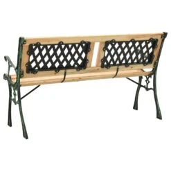 VidaXL Tuinbank 122 Cm Gietijzer En Massief Vurenhout Groen -Leenbakker Winkel d83648f53a7147409881b3212793cc1b