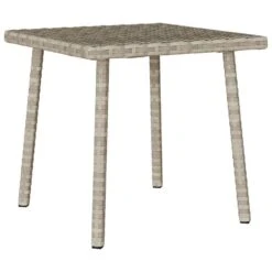 VidaXL - Tuin Salontafel - Grijs - Poly Rattan - 40 X 40 X 37 Cm -Leenbakker Winkel d837531701cd4d7da253f99fe7f61f27