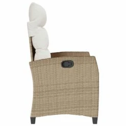 VidaXL - Verstelbare Tuinstoel Met Bijzettafel - Beige - Poly Rattan -Leenbakker Winkel d8eeefc31cb4411a862f4017ab7bbfc0