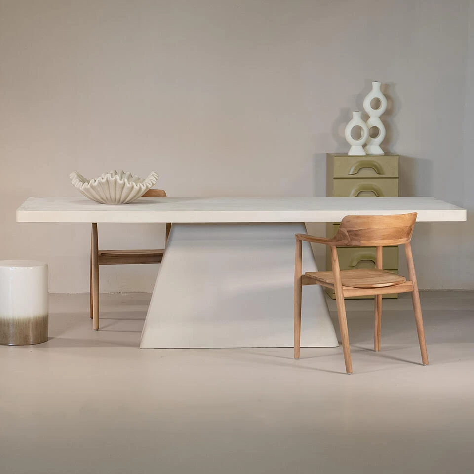 Tuintafel Rechthoek 160cm - Beige Eco Composiet - Avia 2 Tuintafel Rechthoek 160cm - Beige Eco Composiet - Avia - Afbeelding 2