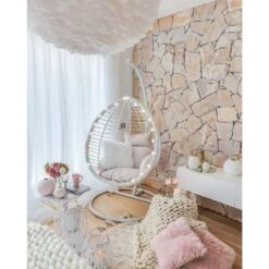 Beliani Hangstoel FANO - Wit Pe Rotan -Leenbakker Winkel daaebc8eb96d45b5844262c89b09ff78