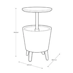 Keter Coolbar Partytafel - 49.5x49.5x57cm - Groen -Leenbakker Winkel dc896866415e4a1b97a94a9032b41b6a