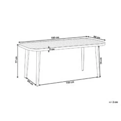 PARAGGI - Tuintafel - Bruin - 180 X 90 Cm - Acaciahout -Leenbakker Winkel dc8b7d2b904c454eb0a816a5e916e228