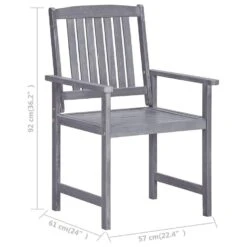 VidaXL - Tuinstoelen - Grijs - Massief Acaciahout - 4 Stuks -Leenbakker Winkel dc9587e044b048dcb730b50104087d3e