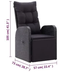 VidaXL - Zitstoel - Zwart - Poly Rattan 18 VidaXL - Zitstoel - Zwart - Poly Rattan -Leenbakker Winkel de4b966748fc402d962a411bdeed1c65