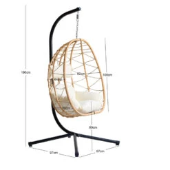 Hangstoel Van Bruin Rotan En Metaal -Leenbakker Winkel de76450f59b64f0597fed5f866bd490d