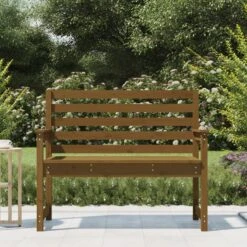 VidaXL - Tuinbank - Honingbruin - Grenenhout - 109 X 48 X 91.5 Cm -Leenbakker Winkel df31fb0288324b52baee3c9090f6f951