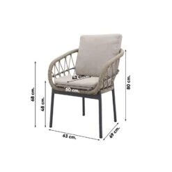 VDG Set Van 4 - Julia Dining Tuinstoel - Antraciet -Leenbakker Winkel e07c54cde97a45bba2684c47e8f06a1b