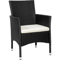 Tectake 2 Wicker Tuinstoelen Met 4 Kussenhoezen , Zwart/beige 10 Tectake 2 Wicker Tuinstoelen Met 4 Kussenhoezen , Zwart/beige -Leenbakker Winkel e0edef9aad494c22837fd0b0c2405454